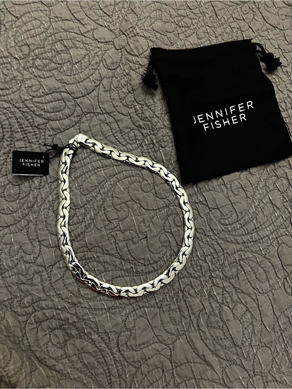 NWT Jennifer Fisher Tribeca Silver Chain Necklace - Bold Link Statement
